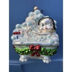 Vintage Kurt Adler Betty Boop‎ Bubble Bath  1998 Polonaise Glass Ornament